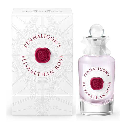 Penhaligon's Elisabethan Rose Eau de Parfum fragrance bottle and outer packaging