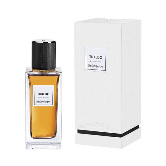 Tuxedo by Yves Saint Laurent bottle photographed beside its box