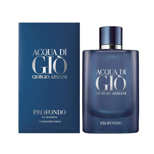 Giorgio Armani Acqua di Gio Profondo Eau de Parfum fragrance bottle and outer packaging