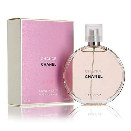 Chanel Chance Eau Tendre Eau de Toielette bottle photographed beside its box