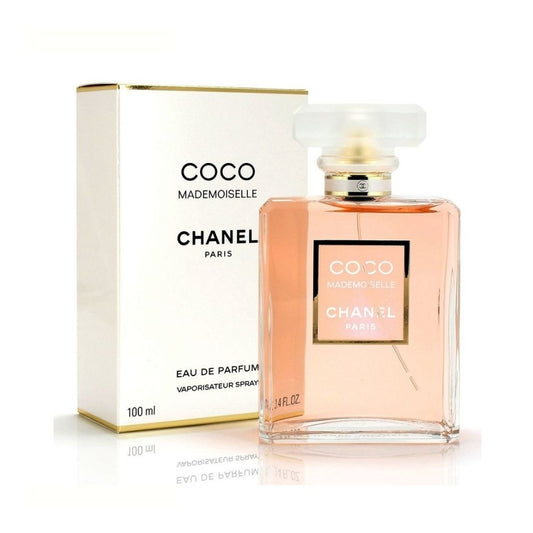 Chanel Coco Mademoiselle Eau de Parfum fragrance bottle and outer packaging