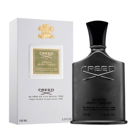 Creed Green Irish Tweed fragrance bottle and outer packaging
