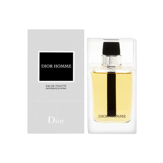 Dior Homme Eau de Toilette bottle photographed beside its box