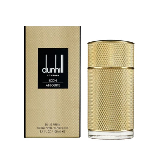 Bottle of Dunhill Icon Absolute shown next to its packaging