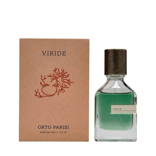 Viride By Orto Parisi bottle photographed beside its box