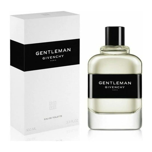 Givenchy Gentleman Eau de Toilette bottle with box on a plain background