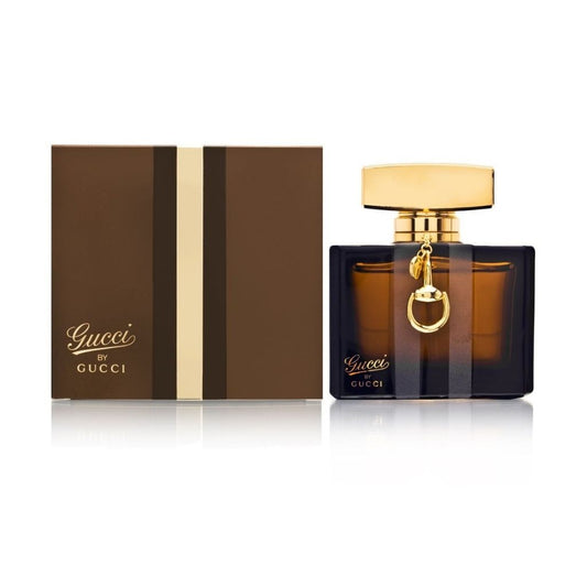 Gucci by Gucci Eau de Toilette bottle photographed beside its box