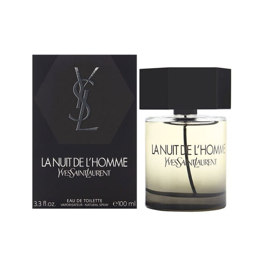 La Nuit De L'Homme Eau de toilette fragrance bottle and outer packaging