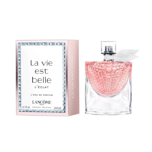 Bottle of Lancôme La Vie Est Belle L'Éclat Eau de Parfum shown next to its packaging