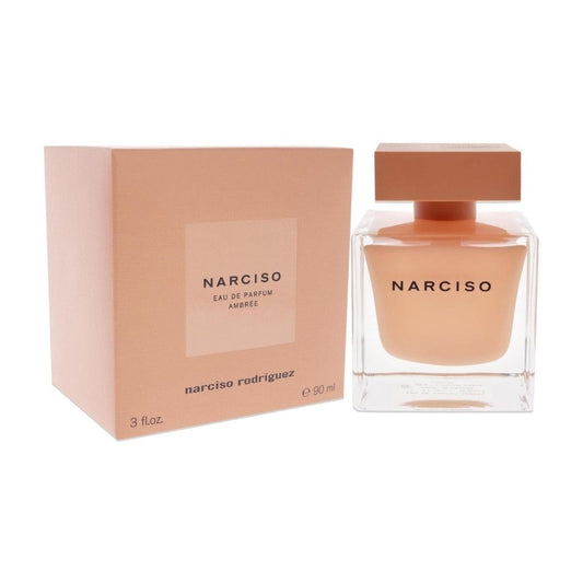 Narciso Ambree Eau de Parfum bottle photographed beside its box