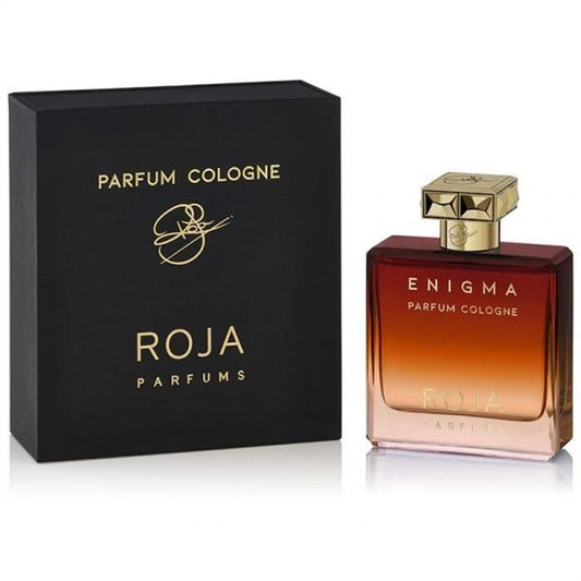 Bottle of Roja Enigma shown next to its packaging