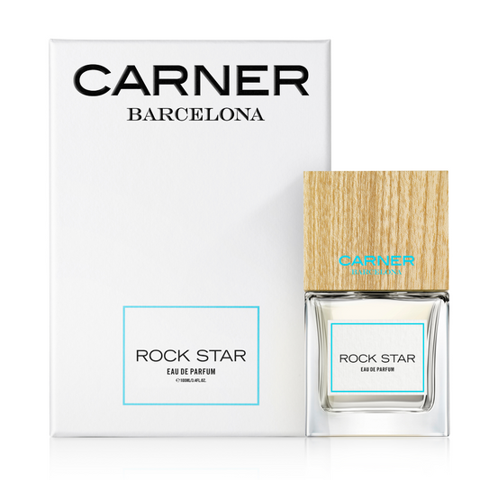 Bottle of Carner Barcelona Rock Star shown next to its packaging