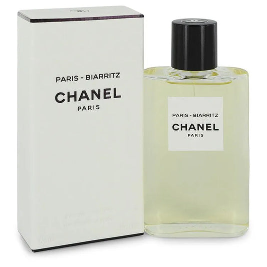 Bottle of Chanel Paris–Biarritz shown next to its packaging