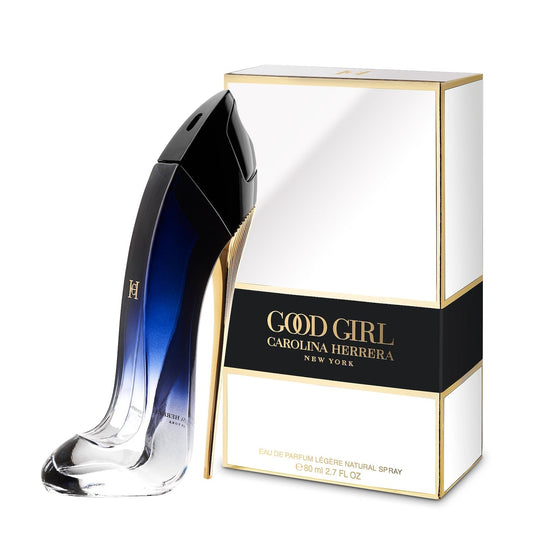 Bottle of Carolina Herrera Good Girl Eau de Parfum Légère shown next to its packaging