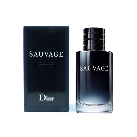 Sauvage Eau de Toilette bottle photographed beside its box