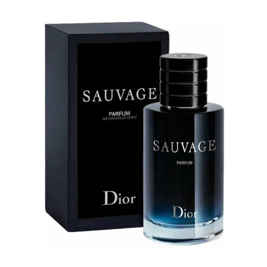 Sauvage Parfum fragrance bottle and outer packaging