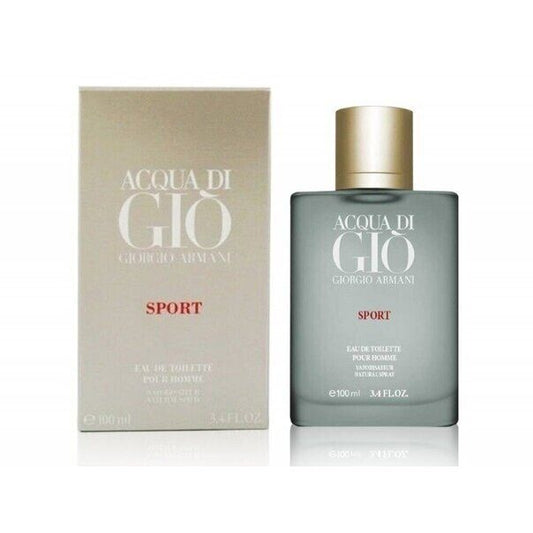Giorgio Armani Acqua di Gio Sport bottle with box on a plain background