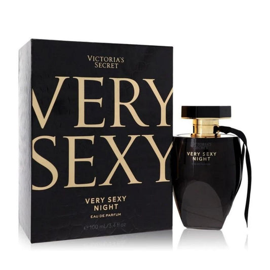 Bottle of Very Sexy Night Eau de Parfum shown next to its packaging